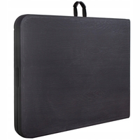 Masa dreptunghiulara pliabila multifunctionala, 1.8 m x 0.75 m x 0.75 m, neagra