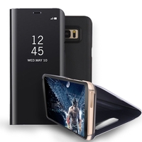 Husa Samsung Galaxy S7 Flip Cover Oglinda Negru