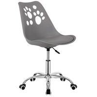 Scaun birou ergonomic, cu sezut din spuma, reglabil pe inaltime, maxim 120 kg, 90x49x48 cm, gri