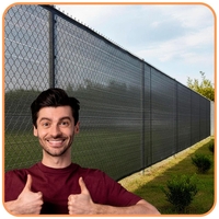 Plasa umbrire si intimitate pentru gard, 1.5m latime, 50m lungime, 65g densitate 62%, antracit deschis