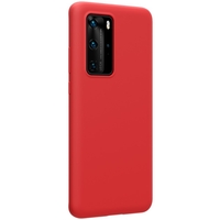 Husa protectie compatibila cu Huawei P40 Pro Liquid Silicone Case Rosu