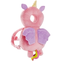 Perna tip Rucsac pentru Protectia Capului, Vafy, Tetiera tip Unicorn, pentru Bebelusi, 33x6x19 cm, 180 g, Roz