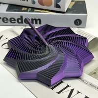 Jucarie Decompresie, Flippy, Model Stea 3D, DuoChrome, Maner Spirala, Turn Magic Geometric, Multiple Forme, Anti-stress, 8.6 cm, Negru/Mov