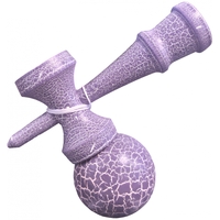 Kendama X Originala, Profesionala, Flippy, Kendama Cracked, din Lemn – 18 cm, Lila/Alb