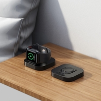 Incarcator Wireless pentru Smart iWatch, Vafy, Compatibil cu Apple iWatch 1/9, Magnetic Charger, Interfata TYPE-C, 3W, 7.5 x 7.5 x 1.2 cm, Pliabil, Negru