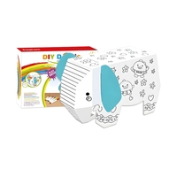 Jucarie Creativa pentru Copii, Flippy, Model Elefant 3D, Set de Asamblat si Colorat din Carton, Puzzle 3D Educativ, 34 x 14 x 23 cm, 3+ ani, Multicolor