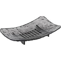 Savoniera din Plastic Flippy, 11 x 8 cm, cu Scurgere Apa, Design Modern, Gri