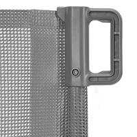 Poarta de siguranta retractabila si extensibila, pentru copii sau animale de companie, 162x86 cm, gri
