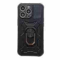Husa de protectie, Vafy, compatibila cu Apple iPhone 13 Pro Defender Model 4 cu suport,Negru