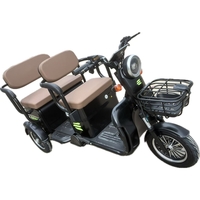 Triciclu Electric V6, Saige, Fara Permis, cu Doua Locuri, Motor 1800W, Baterie 72V24Ah, Autonomie 60km, 220x88x105 cm, Viteza Maxima 25km/h, Negru