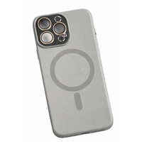 Carcasa Liquid Silicone, Vafy, Compatibila iPhone 17 Pro, Magnetica, Protectie TPU Camera, Gri Titanium
