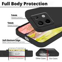 Husa de Protectie, Vafy, pentru Xiaomi Redmi Note 13 5G, Liquid Silicone, cu Microfibra pe Interior, Protectie Antisoc, Compatibil Incarcare Wireless, Negru