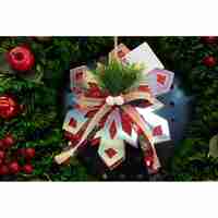 Ornament brad, Flippy, Fulg de nea, Argintiu, Lucios, 14*15CM, Acril, Interior/ Exterior