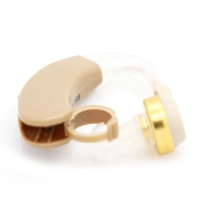 Aparat Auditiv, Flippy, X-168, Aparat pentru Auz Perfect, fixare usoara, Amplificator de sunet in ear, Baterie inclusa pentru Canalul Auditiv, Bej