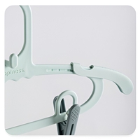 Set 10 de Cleme pentru Haine, Flippy, de Prindere pentru Pantaloni, Atasabile la Umerase, 1.6x2.3x6.35 cm, Verde