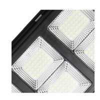 Lampa solara stradala Flippy, cu telecomanda, senzor de miscare si lumina, suport prindere, 180 LED-uri, IP65, ABS, 10AH, 200W, temperatura culoare 6500K, 59.5x23.8x6.8 cm, autonomie 10-12 ore, negru