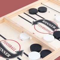 Joc Fooseball Interactiv, Flippy, Tip Hockey pe Gheata, din Lemn, 10 Piese de Joc, +4 Ani, 35 x 22 cm, Multicolor