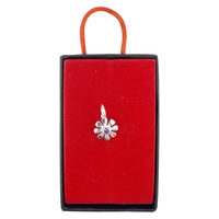 Pandantiv Dama Argint 925, Jolie, Model Floare cu Piatra Mov, 1g, Argintiu