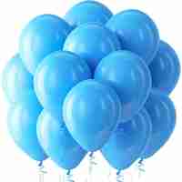 Set 12 Baloane, Flippy, din Latex Standard, 30 cm, Albastru Deschis