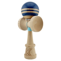 Kendama X Originala RAINBOW, Profesionala, Flippy, Cupe Mari KING SIZE V3, Super Sticky, Gaura in Baza, Rulment Metalic, din lemn 18 cm, Ata 62/65 cm, Albastru/Maro