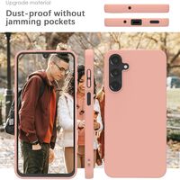 Husa de Protectie Matte TPU, Vafy, pentru Samsung Galaxy A35 5G, Protectie Camera, Antisoc, Antizgariere, Antialunecare, Acoperire Completa, Roz
