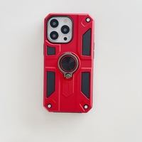Husa protectie Vafy compatibila cu Apple iPhone 13 Mini Defender Model 5 cu suport prindere inel,Rosu