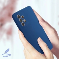 Husa protectie Vafy pentru Samsung A53 5G Liquid Silicone Albastru Inchis