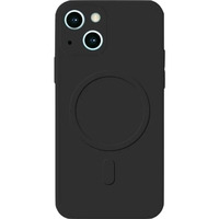 Husa protectie Vafy compatibila cu iPhone 14 Pro Max, Liquid MagSafe, ring-shaped, magnetica, Negru