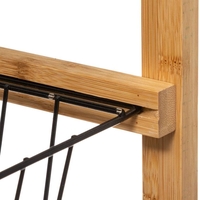 Carucior 5Five Blackwood cu 3 niveluri, bambus si MDF, 41x22x83 cm, natur si negru