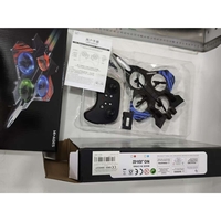 Avion de Lupta cu Telecomanda, Flippy, Tip Drona, din EVA (Spuma), cu Telecomanda, Incarcare USB, 2.4 GHz, Rotire 360°, Zbor pana la 120 m, LED, 25.5 x 18 x 5.2 cm, Negru-Albastru