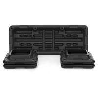 Stepper aerobic fitness profesional, reglabil 3 niveluri, PP, maxim 350 kg, 108x29x20 cm, negru gri