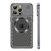 Husa MagSafe Aromaterapia Compatibila cu iPhone 15 Pro, Vafy, Suport Magnetic, Antisoc, Antizgariere, Protectie Camera si Supraincalzire, din Aliaj de Aluminiu, Negru