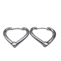 Cercei Argint 925 Inima Contur, 3.62 g