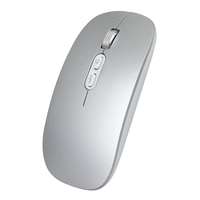 Mouse Wireless Reincarcabil, Vafy, Compatibil Windows/macOS, Bluetooth 5.1 + 2.4GHz, Silentios, DPI 800/1200/1600, Argint