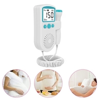 Monitor Fetal Doppler, Vafy, Monitorizare Sarcina, Ritm Cardiac, Ecran LCD 4.5 cm, 2 x Baterii AA (neincluse), Portabil, din ABS, 12.8 x 9.6 x 3 cm, Utilizare de la 9 Saptamani, Verde