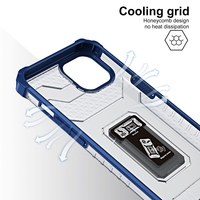 Husa de protectie Vafy compatibila cu Apple iPhone 13 Mini Acrylic Armor cu suport Albastru