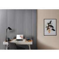 Riflaj MDF decorativ LDA PREMIUM de tip Panou Acustic, Gri Nisip, 260x40 cm