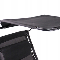 Sezlong pliabil cu parasolar SERSIMO, 85x77x150cm, Negru