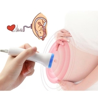 Monitor Fetal Doppler, Vafy, Monitorizare Sarcina, Ritm Cardiac, Ecran LCD 4.5 cm, 2 x Baterii AA (neincluse), Portabil, din ABS, 12.8 x 9.6 x 3 cm, Utilizare de la 9 Saptamani, Albastru