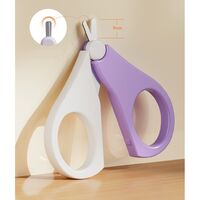 Set 4in1 de Ingrijire Unghii pentru Bebelusi, Flippy, Cutie de Depozitare Texturata, 0-6 Ani, 13.6x8x2 cm, Mov