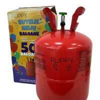 Butelie Heliu de Unica Folosinta, Butelie pentru 50 Baloane Latex, Ideala pentru Petreceri si Evenimente, 13l, 24x24x42, Rosu