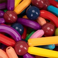 Set de constructie din piese magnetice educative pentru copii 100 de piese, colorate