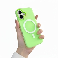 Husa Telefon Jelly Magnetic 2in1, Vafy, Compatibila cu Apple iPhone 17, din PC+TPU, Magsafe, Finisaj Mat, Verde