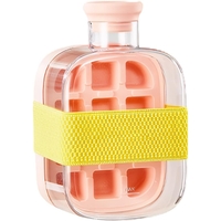 Forma de Gheata, Vafy, 2in1, Tip Sticla cu Pai, 500 ml, 12 Cuburi, 16.3 x 10.8 x 8 cm, Roz