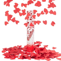 Tun Confetti, Flippy, Model Wedding Popper Inimi, 40 cm, Ambalaj din Carton, Eliberare prin Rasucire, Rosu