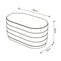 Bancheta tip puf cu depozitare, tapiterie velur, 80x42x42 cm, gri