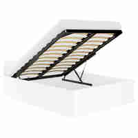 Somiera metalica rabatabila pentru pat 140x200 cm cu pistoane gaz, 26 lamele, cadru rezistent, negru
