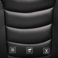 SONGMICS Scaun ergonomic de birou reglabil pe inaltime, piele ecologica, maxim 150 kg, 53x54x115 cm, negru
