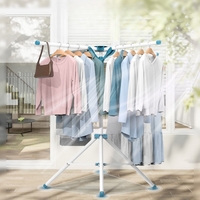 Uscator de Rufe, Flippy, Tip Umbrela, Pliabil, Telescopic, pentru Interior-Exterior, cu Patru Tije, Picior Anti-Alunecare, Inaltime Ajustabila, 108 pana la 165 cm