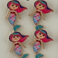 Set 12 Brose Martisor pentru Copii, Jolie, Model Sirena, Multicolor